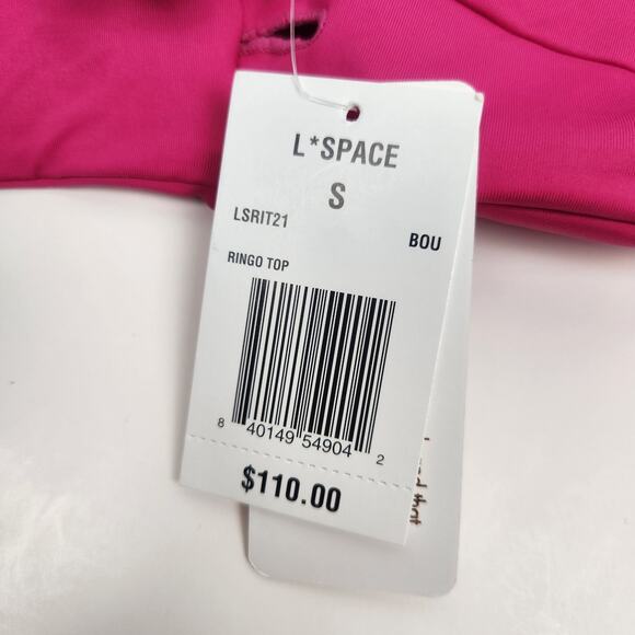 L*Space Ringo Bikini Top in Bougainvillea Pink Size Small NWT Adjustable - Picture 5 of 6